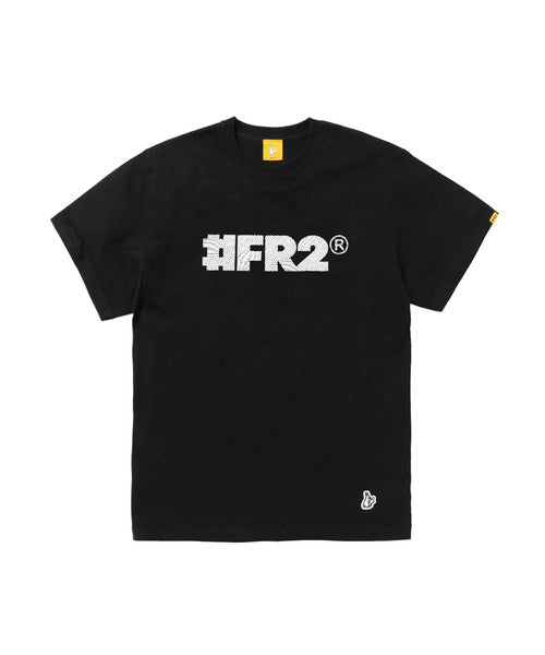 #FR2 Cube Logo Black Cotton Graphic Short Sleeve T-Shirt